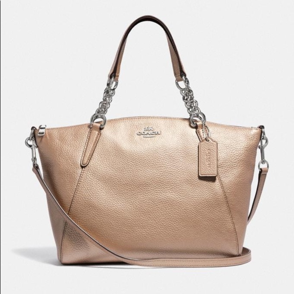 Coach Metallic Small Kelsey Chain Bag